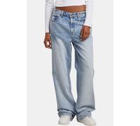 Bequeme Jeans KARL KANI "Karl Kani Karl Kani OG Five Pocket Straight Leg Denim vintage", Damen, Gr. 24, Normalgrößen, midblau, 100% Baumwolle, unifarben, Jeans (27317922-24) midblau