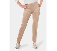 Moderne Leggings in trendigem Velourslederimitat braun 56 lang