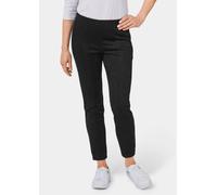 Moderne Leggings in trendigem Velourslederimitat schwarz 56 lang