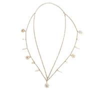 Moderne, mehrschichtige Kette für Street Dance Musik Festival Jeans Kleid Gürtel Körperschmuck vielseitige Taillenkette, Gold, EinheitsgröÃŸe