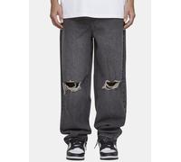 moderne MJ Gonzales Herren Jeans Reißverschluss Oversize mit Baumwolle Anthrazit 38