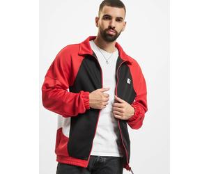moderne Starter Herren Jacke Taschen Rippbündchen 280 g/m² Schwarz/Rot L