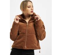 moderne Urban Classics Damen Jacke Reißverschluss Taschen 230 g/m² mit Baumwolle Braun M