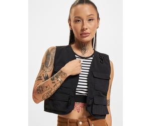 moderne Urban Classics Damen Jacke Reißverschluss Taschen 90 g/m² Schwarz M