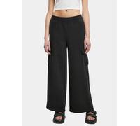 Urban Classics Damen TB6043-Ladies Highwaist Wide Leg Cargo Terry Pants Hose, Black, 3XL