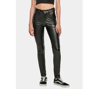 Urban Classics - Ladies Mid Waist Synthetic Leather Black - Hose Schwarz W28