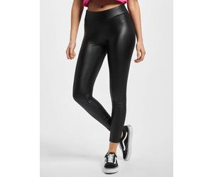moderne URBAN CLASSICS Damen Leggings im Lederimitat-Design Stretch-Hose 180 g/m² Schwarz XS