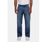 Urban Classics Herren Jeans Heavy Ounce Straight Fit Zipped mit Reißverschluss am Bein Gr. 36 blau
