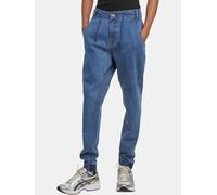 Bequeme Jeans URBAN CLASSICS "Urban Classics Antifit Denim", Herren, Gr. 30, Normalgrößen, mid tiefblau washed, 98% Baumwolle, 2% Elasthan, unifarben, casual, Jeans (65008114-30) mid tiefblau washed
