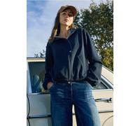 Blouson CECIL, Damen, Gr. XL (44), universal blau, Stoff, Obermaterial: 50% Polyester, 43% Baumwolle, 7% Elasthan; Futter: 100% Polyester, unifarben, comfort fit normal, ohne Ausschnitt, elastischer B