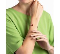 Moderner Calvin Klein Damen Armreif Edelstahl-Armband mit roter Kugel und goldener Metallscheibe Arm-Schmuck Größe XS KJ9RJF1402 Gold
