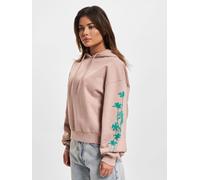 moderner Just Rhyse Damen Hoodie Kordelzug Kapuze mit Baumwolle Alt-Rosa XL