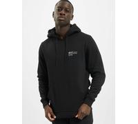 moderner Mister Tee Herren Hoodie Kordelzug Rippbündchen 300 g/m² mit Baumwolle Schwarz XS