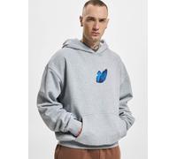 moderner Mister Tee Herren Hoodie Rippbündchen Kapuze 460 g/m² mit Baumwolle Grau 4XL