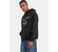 moderner Mister Tee Herren Hoodie Taschen Rippbündchen 330 g/m² mit Baumwolle Schwarz XXL