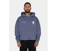 moderner MJ Gonzales Herren Hoodie große Kapuze Rippbündchen 460 g/m² mit Baumwolle Blau L