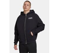 Kapuzenpullover PEQUS "PEQUS PQS-ZH-100-001 Back Logo", Herren, Gr. M, schwarz, 100% Baumwolle, unifarben, oversize, ohne Ausschnitt, Pullover Kapuzenpullover (68439822-M) schwarz