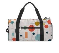 Moderner Turnbeutel aus der Mitte des Jahrhunderts für Damen und Herren, große Wochenendtasche, Handgepäcktasche mit Schuhfach für Workout, Stil, Einheitsgröße, Stil:, Einheitsgröße