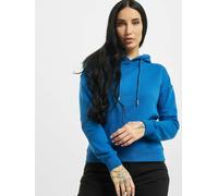 moderner Urban Classics Damen Hoodie Kordelzug Rippbündchen 300 g/m² mit Baumwolle Blau S