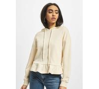 moderner URBAN CLASSICS Damen Hoodie Kordelzug Rippstrick 305 g/m² mit Baumwolle Ecru-Weiß 3XL