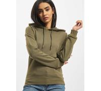 moderner URBAN CLASSICS Damen Hoodie Rippbündchen Kapuze 300 g/m² mit Baumwolle Khaki L