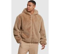moderner Urban Classics Herren Hoodie Reißverschluss Kapuze 700 g/m² Beige L
