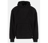 Kapuzensweatshirt URBAN CLASSICS "Urban Classics Oversized Teddy Hoody", Herren, Gr. M, schwarz, 100% Polyester, unifarben, Sweatshirts (67436528-M) schwarz