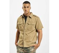 modernes Brandit Herren Polo-Shirt Reißverschluss Taschen mit Baumwolle Beige 7XL