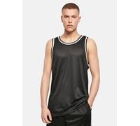 modernes Build Your Brand Herren T-Shirt Rippbündchen Mesh 130 g/m² Schwarz/Weiß L