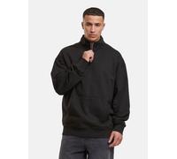Sweater DEF "DEF DEF Zipper Crewneck", Herren, Gr. M, jet schwarz washed, 80% Baumwolle, 20% Polyester, unifarben, Sweatshirts Sweater (40822616-M) jet schwarz washed