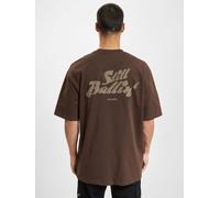 modernes DEF Herren T-Shirt Oversize mit Baumwolle Braun M