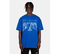 modernes Lost Youth Herren T-Shirt Oversize 240 g/m² mit Baumwolle Blau L
