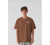 modernes Lost Youth Herren T-Shirt Oversize 240 g/m² mit Baumwolle Braun M