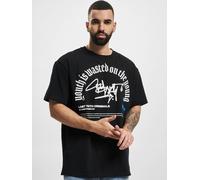 modernes Lost Youth Herren T-Shirt Oversize 240 g/m² mit Baumwolle Schwarz XL