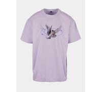 modernes Mister Tee Herren T-Shirt 240 g/m² mit Baumwolle Violett XS