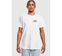 Mister Tee T-Shirt Take It Easy Palm Paradise – 100% Baumwolle, bedruckt, Weiß, Gr. 4XL