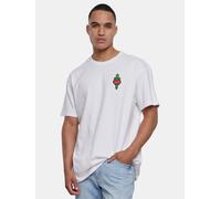 T-Shirt UPSCALE BY MISTER TEE "Upscale by Mister Tee Unisex Santa Monica Oversize Tee" Gr. L, weiß (blancwhite) Herren Shirts Oversize (46159431-L) blancwhite
