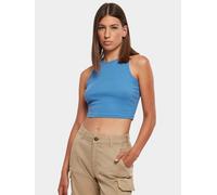 Urban Classics Damen Top Cropped Rib Top – geripptes, kurz geschnitten, Slim Fit – horizonblue M