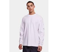 Longsleeve URBAN CLASSICS "Urban Classics Herren Sleeve Pocket Longsleeve", Herren, Gr. M, weiß, 100% Baumwolle, unifarben, klassisch, oversize, Rundhals, Langarm, Shirts (87264603-M) weiß