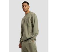 modernes URBAN CLASSICS Herren Sweatshirt Stretch Grün L