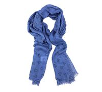 Modeschal "Babsi", Damen, blau, Viskose, COLLEZIONE ALESSANDRO, gemustert, Basic, Modetücher, aus feinster Viskose mit Herzdruck (94735707-0) blau