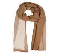 Modeschal CAPELLI NEW YORK, Damen, camel combo, Twill, Polyester, gemustert, mehrfarbig, Modetücher, tricolor, leichte Fransenkante, Farbverlauf (20627850-0) camel combo