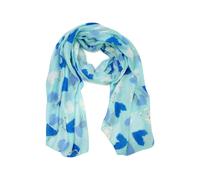 Modeschal HARPA "URA", Damen, goldfarben, blau, Viskose, bedruckt, mehrfarbig, Modetücher, mit schönem Herzen-Print (47663248-0) goldfarben, blau