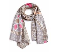Modeschal "Holanda", Damen, bunt (taupe), Polyester, COLLEZIONE ALESSANDRO, bedruckt, Basic, Modetücher, XL Satin Schal in sommerlichem Look (36489062-0) taupe