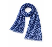 Modeschal "Leo Print", Damen, blau, Viskose, COLLEZIONE ALESSANDRO, Basic, Modetücher, Made in Italy, super-weiches Viskose (90284757-0) blau
