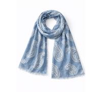 Modeschal "Paisley", Damen, blau, Viskose, COLLEZIONE ALESSANDRO, unifarben, Basic, Modetücher, Made in Italy, super-weiches Viskose (92510202-0) blau