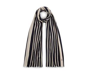 Modeschal TOMMY HILFIGER "ELEVATED CHIC", Damen, space blau, Web, Baumwollmischung, gestreift, Modetücher, Einheitsgröße (72402427-0) space blau