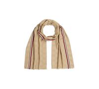 Modeschal TOMMY HILFIGER "TH FLAG LIGHTWEIGHT SCARF", Damen, classic stone, Web, Baumwollmischung, Modetücher (14185948-0) classic stone