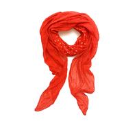 Modeschal "Vera", Damen, rot, Baumwolle, COLLEZIONE ALESSANDRO, gepunktet, Basic, Modetücher, mit hübschen Pünktchen in verschiedenen Größen (40037361-0) rot