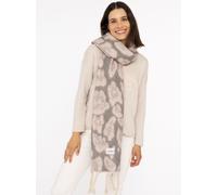 Modeschal ZWILLINGSHERZ ""Big Leo"", Damen, pink grau, Strick, Obermaterial: 100% Polyester, Modetücher Modeschal, mit modischem Leomuster und Fransen (70351747-0)